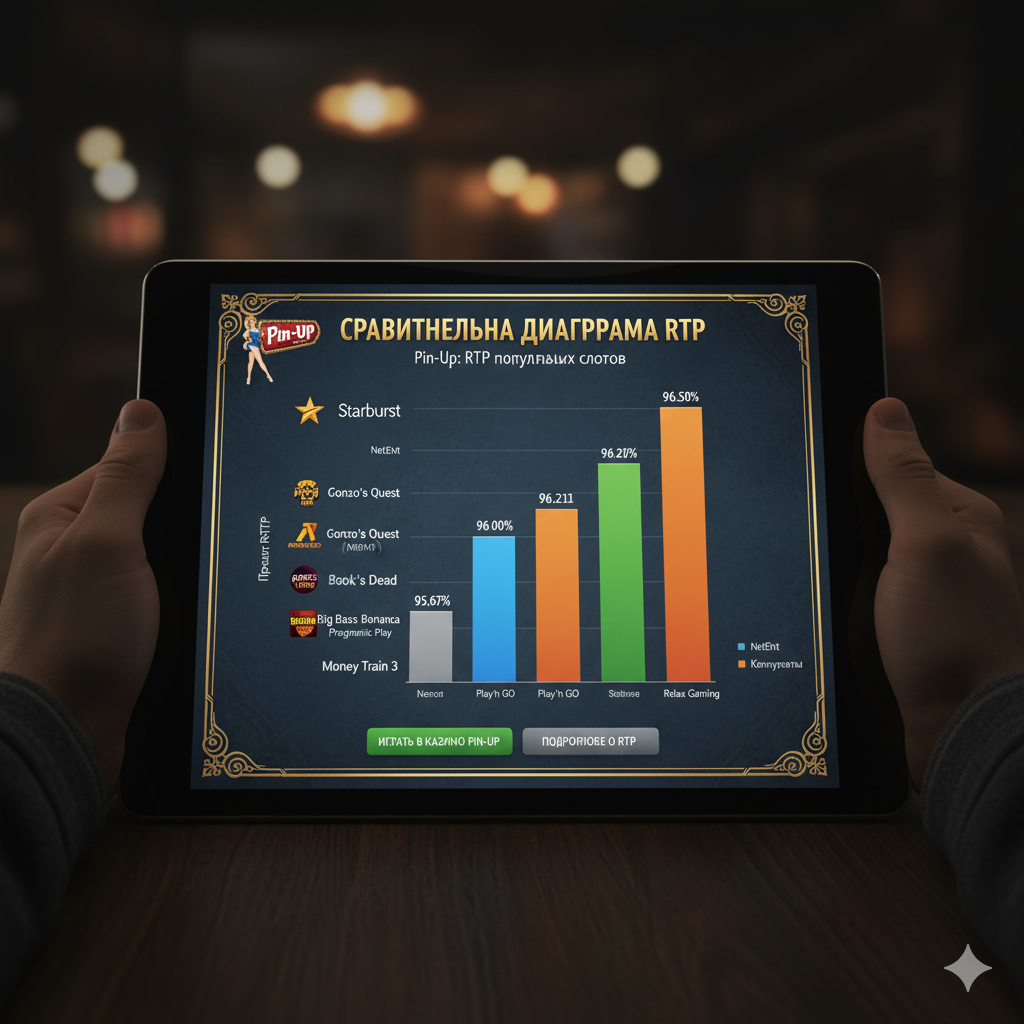 Comparative diagram of RTP of popular NetEnt slots and competitors on Pin-Up