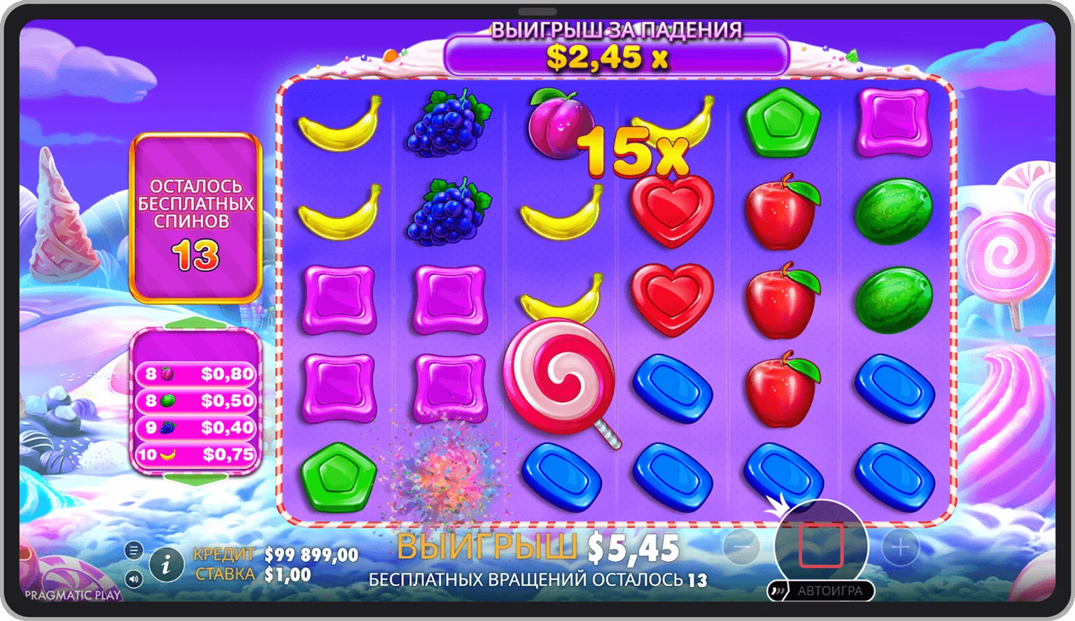 Comparison of multiplier symbols in Diamond Sweet Bonanza 1000 and the classic version