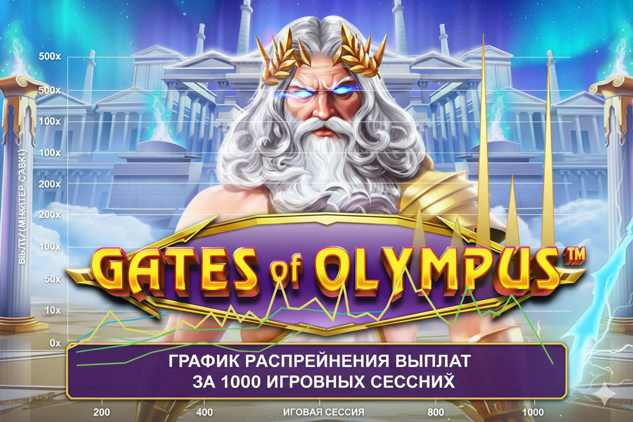 1000 ойын сессиясы үшін Gates of Olympus-тағы төлемдерді бөлу графигі
