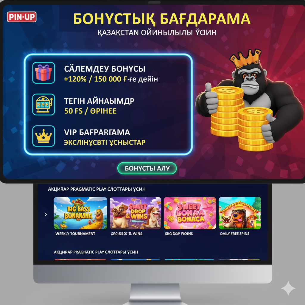 Interface of the Pin-Up Casino bonus section with promotions for Pragmatic Play slots