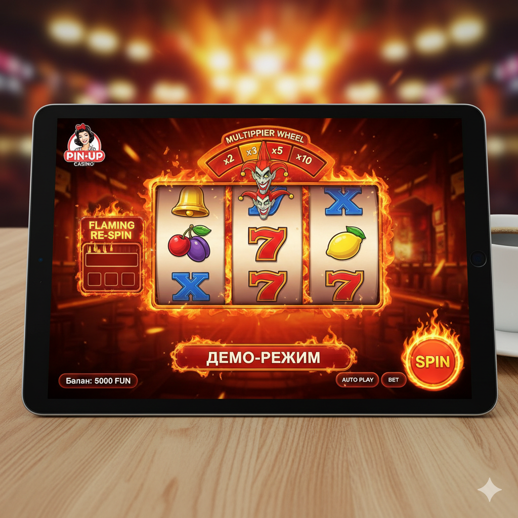 Pin-Up-тегі Fire Joker демо-режимінің интерфейсі