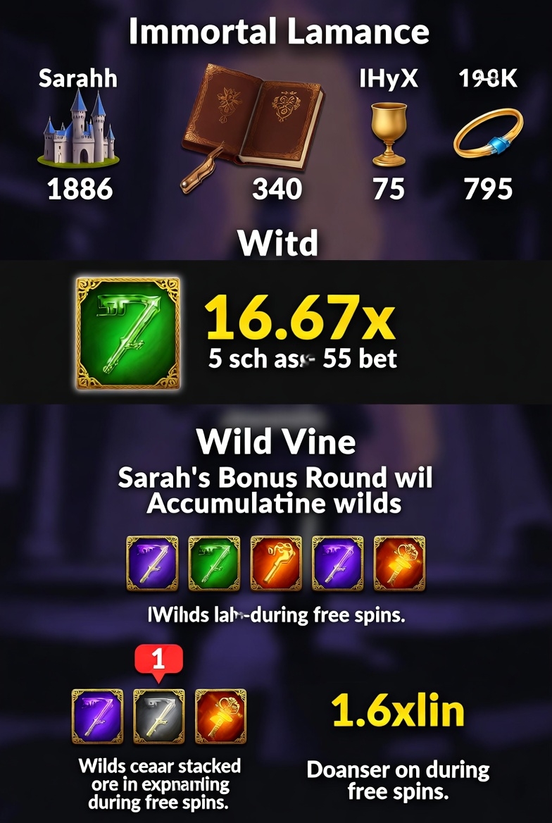 Сараның бонустық раундындағы жинақталатын Wild-тармен Wild Vine функциясы