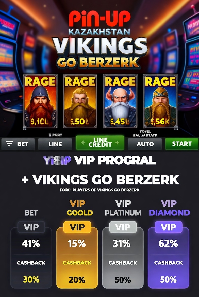 Pin-Up Қазақстанның VIP-бағдарламасы, Vikings Go Berzerk ойыншыларына арналған деңгейлер мен кэшбэк